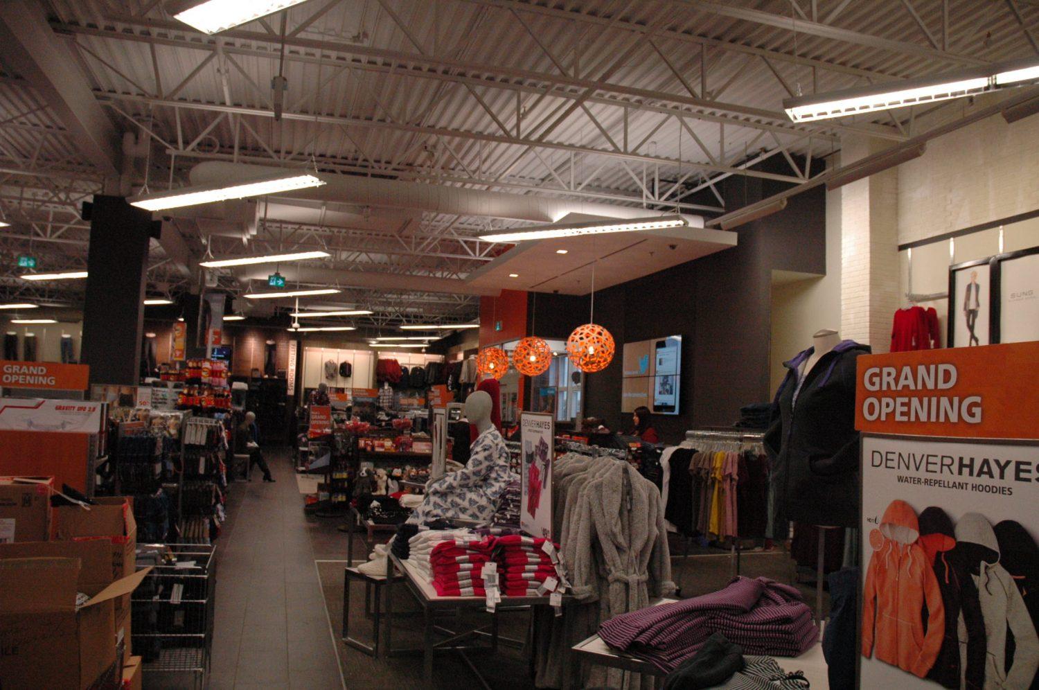 Inside Setup for Mark's Work Warehouse